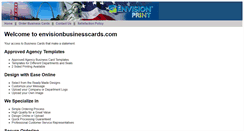 Desktop Screenshot of envisionbusinesscards.com